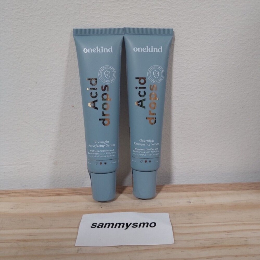 OneKind Acid Drops Overnight Resurfacing Serum 1 fl oz x2
